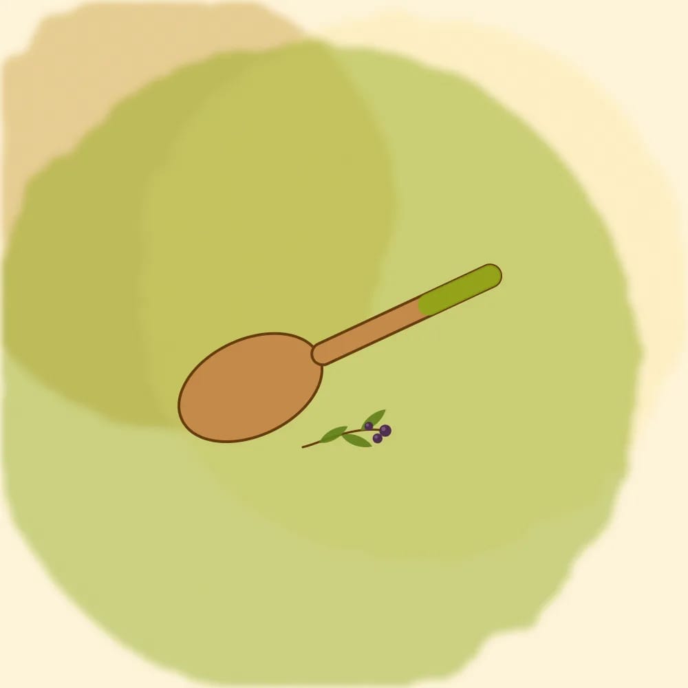 Cuillère en bois peinte